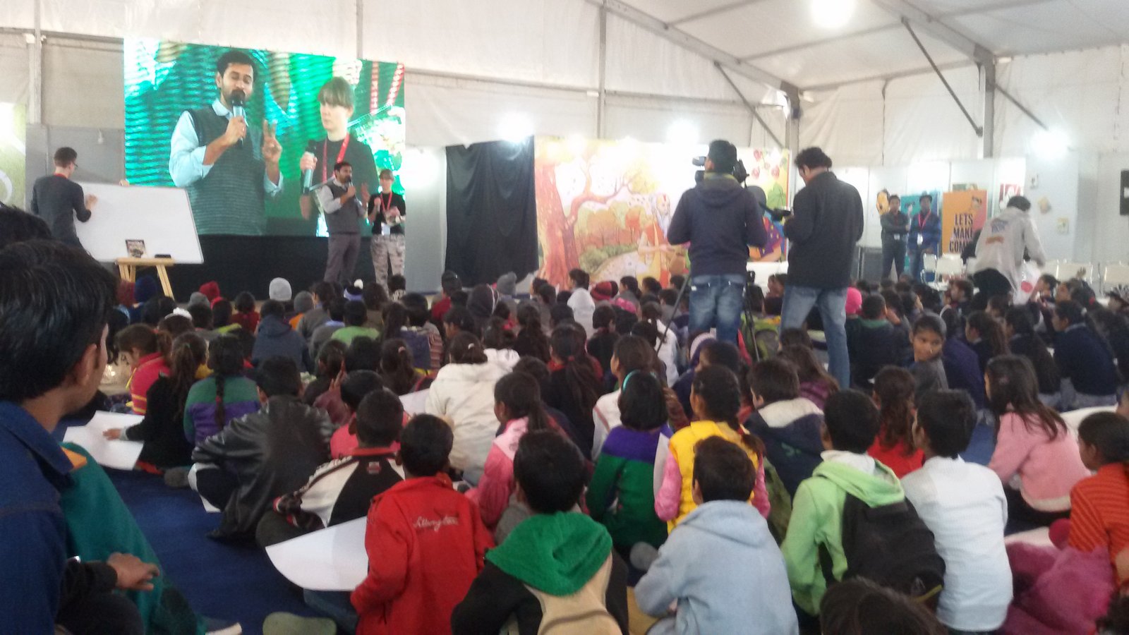 Children participating in a large-scale ARP India workshop