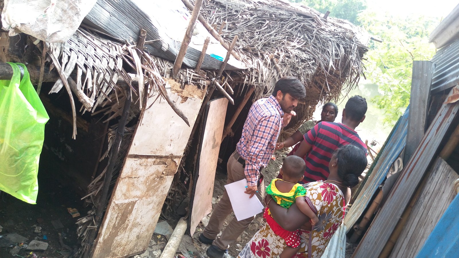 ARP team conducting a field assessment during relief and rehabilitation work